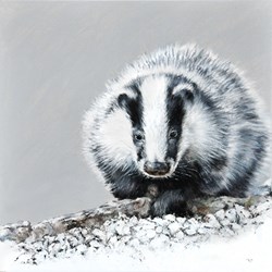 Stripes by Vicky Palmer - Original Painting on Stretched Canvas sized 20x20 inches. Available from Whitewall Galleries